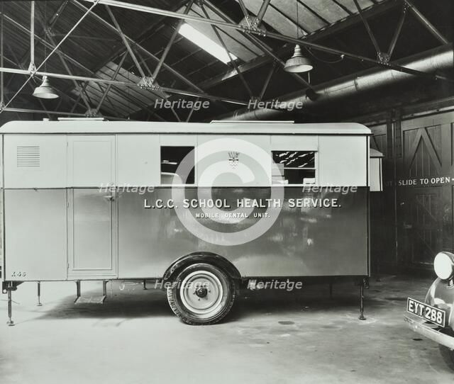 Mobile dental unit, 1947. Artist: Unknown.