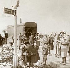 Mobile kitchen on the Voie Sacrée, Verdun, northern France, c1914-c1918