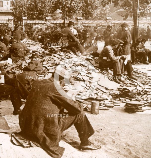 Mobilisation, Paris barracks, c1914. Artist: Unknown.