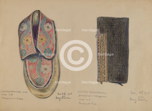 Moccasin, 1935. Creator: Mary Berner.