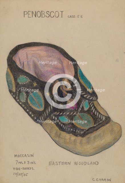 Moccasin, 1935. Creator: Charles Charon.