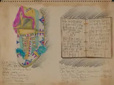 Moccasin and Writing Book, 1935. Creator: George B. Wally