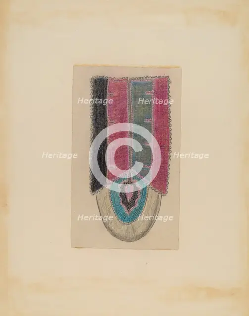 Moccasin Beadwork, 1935/1942. Creator: Melita Hofmann.