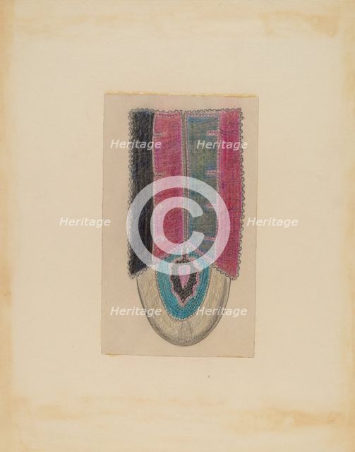 Moccasin Beadwork, 1935/1942. Creator: Melita Hofmann.