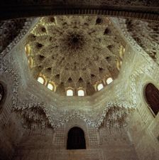 Mocarabes dome in the Hall of the Two Sisters in the Alhambra of Granada