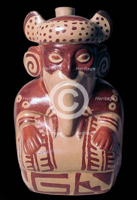 Mochica pottery sculpture of Viracocha. Artist: Unknown