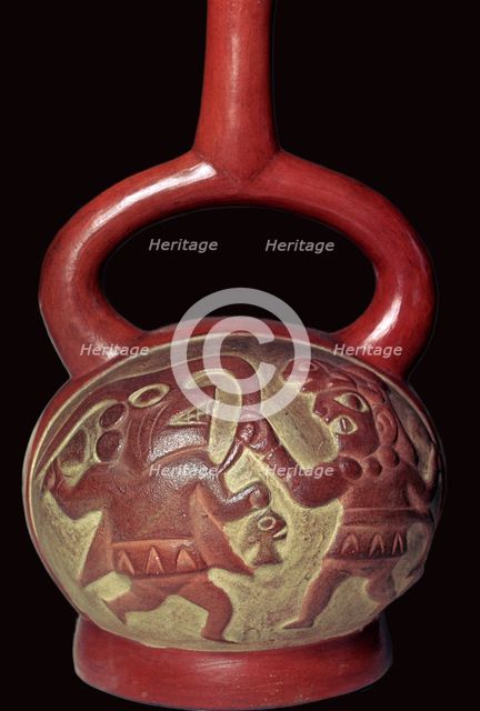 Mochicha stirrup-spout vessel, 1st century. Artist: Unknown