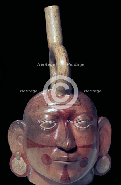 Mochicha stirrup-spout vessel, 1st century. Artist: Unknown