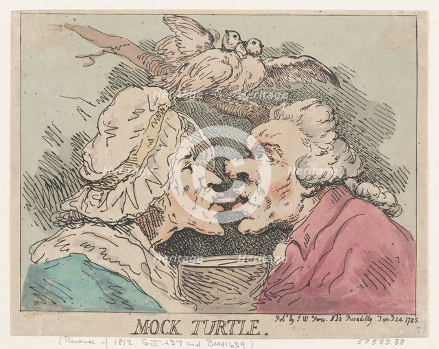 Mock Turtle, January 24, 1785., January 24, 1785. Creator: Thomas Rowlandson.
