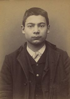 Mocquet. Georges, Gustave. 17 ans, né le 17/5/76 à Paris IXe. Tapissier. Anarchiste. 6/1/94., 1894. Creator: Alphonse Bertillon