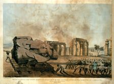 Mode in which the young Memnon's head was removed by G. Belzoni, 1820