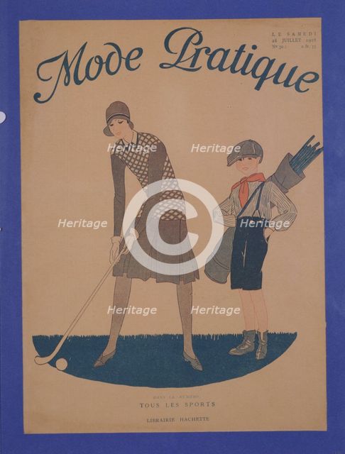 Mode Pratique, magazine cover, French, 28 July, 1928. Artist: Unknown