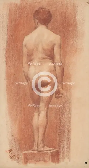Model, 1896. Creator: Jozef Hanula.