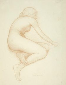 Model Crouching, 1923. Creator: Bolton Coit Brown