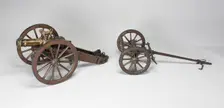 Model Artillery Cannon with Field Carriage, France, second half of 17th century. Creator: Unknown