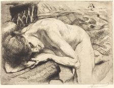 Model Asleep on the Floor (Le modèle endormi à terre), 1885. Creator: Paul Albert Besnard