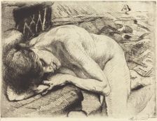 Model Asleep on the Floor (Le modèle endormi à terre), 1885. Creator: Paul Albert Besnard