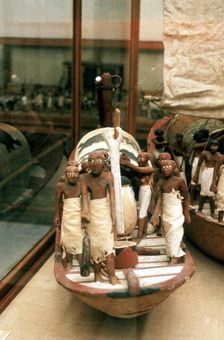 Model boat, Ancient Egyptian, 14th century BC