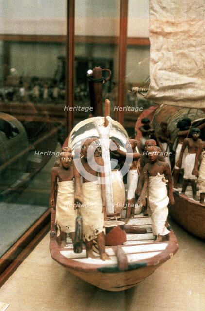 Model boat, Ancient Egyptian, 14th century BC. Artist: Unknown