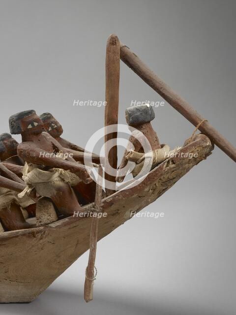 Model boat, IXth Dynasty, c2125 - c2080 BC. Artist: Unknown.