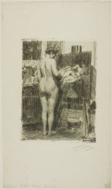 Model before Picture, 1910. Creator: Anders Leonard Zorn
