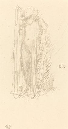Model Draping, c. 1889. Creator: James Abbott McNeill Whistler