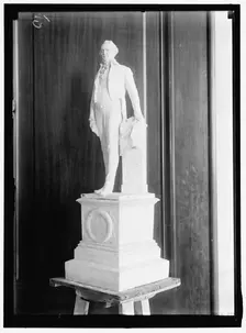Model for a statue with the 1849 territorial seal of Minnesota on the pedestal, c1913-1917. Creator: Harris & Ewing