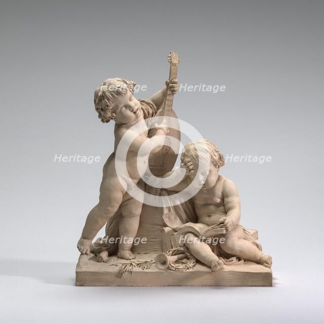 Model for "Poetry and Music", 1774. Creator: Claude Michel.