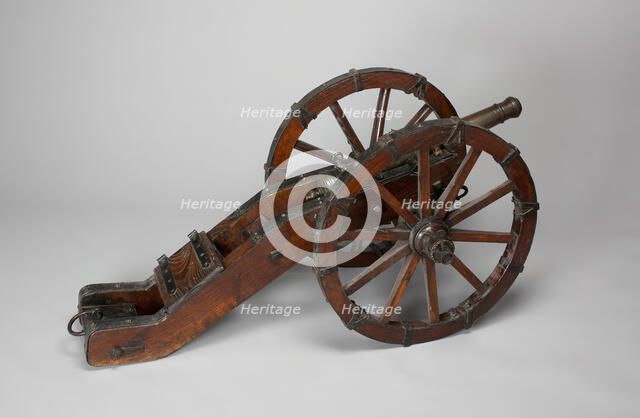 Model Field Cannon with Carriage, Austria, 1644. Creator: Unknown.