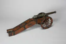 Model Field Cannon with Carriage, Germany, c. 1740. Creator: Unknown