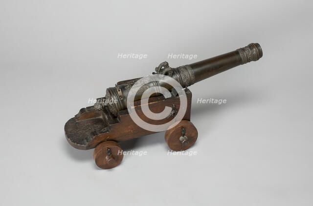 Model Field Cannon with Carriage, France, 1677. Creator: Unknown.