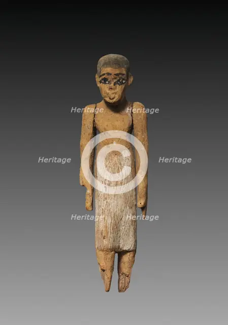 Model Figure of a Man, Perhaps a Boat Attendant, 2040-1648 BC. Creator: Unknown.