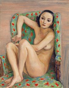 Model in a Green Chair, 1928. Creator: Nils Dardel