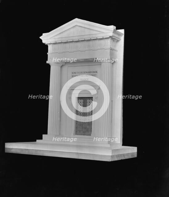 Model of 19th Ward Bank, Seventy-second Street branch, New York, N.Y., between 1900 and 1915. Creator: Unknown.