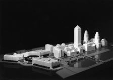 Model of Canary Wharf as at November 1987. Creator: Unknown