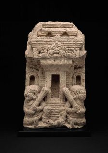 Model of a Temple with Guardians, 14th/15th century. Creator: Unknown