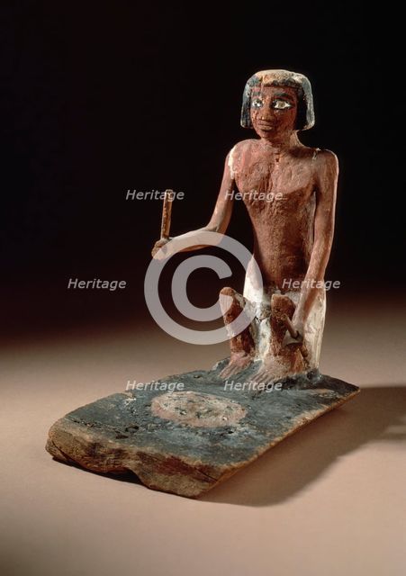 Model of a Woman Tending a Fire, 2134-1991 B.C.. Creator: Unknown.