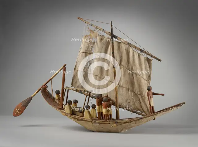 Model of a boat, Middle Kingdom, c1975- 1640 BC. Artist: Unknown.