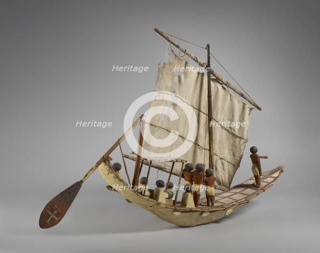 Model of a boat, Middle Kingdom, c1975- 1640 BC. Artist: Unknown.