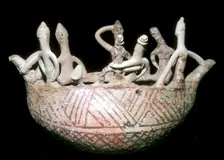 Model of a boat with people aboard, Cyprus, Middle Bronze Age, 2000-1600 BC