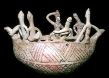 Model of a boat with people aboard, Cyprus, Middle Bronze Age, 2000-1600 BC