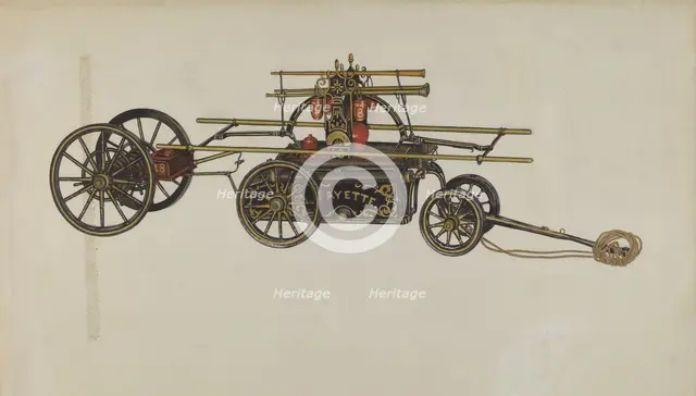 Model of a Fire Engine, c. 1937. Creator: Betty Fuerst.