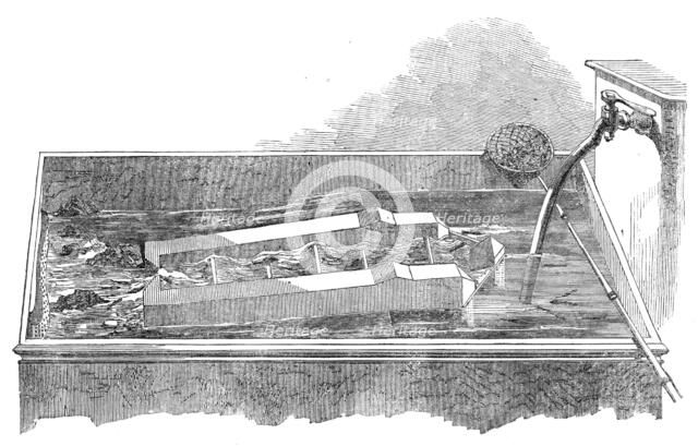Model of a fish-ladder for salmon to ascend milldams and weirs,...Inspector of Fisheries, 1864. Creator: Unknown.