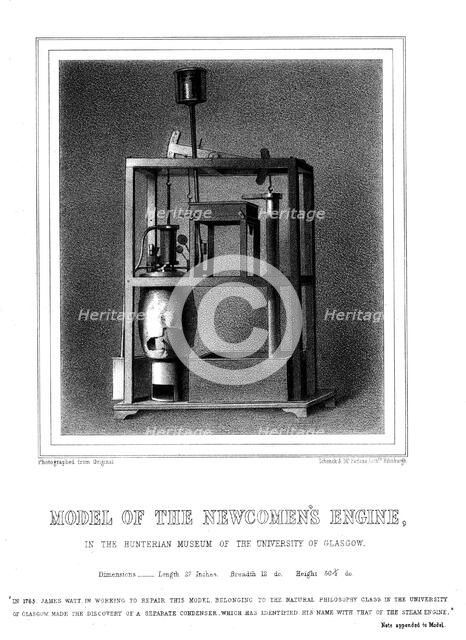 Model of a Newcomen steam engine, 1856. Artist: Unknown