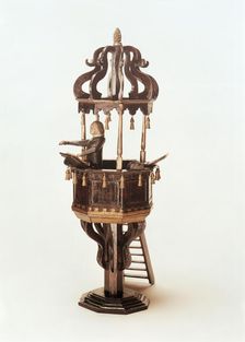 Model of a preacher in his pulpit, 18th century