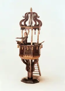 Model of a preacher in his pulpit, 18th century. Creator: Unknown