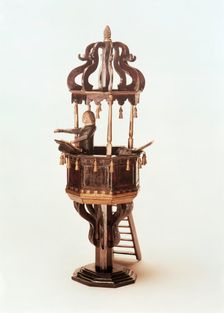 Model of a preacher in his pulpit, 18th century. Creator: Unknown