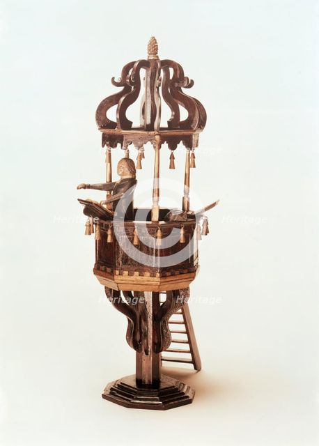 Model of a preacher in his pulpit, 18th century. Creator: Unknown.