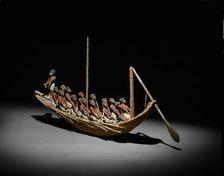 Model of a River Boat, Egypt, Middle Kingdom, Dynasty 11-12 (about 2046-1794 BCE). Creator: Unknown