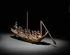 Model of a River Boat, Egypt, Middle Kingdom, Dynasty 11-12 (about 2046-1794 BCE). Creator: Unknown